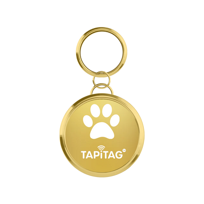 TAPITAG CONTACTLESS DIGITAL PET TAG GOLD METAL