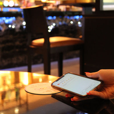 TAPiTAG Google NFC QR Tag bar restaurant Get more reviews