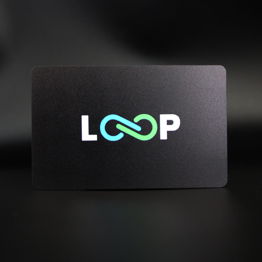 NFC Digital Business Card Black with full color print finish