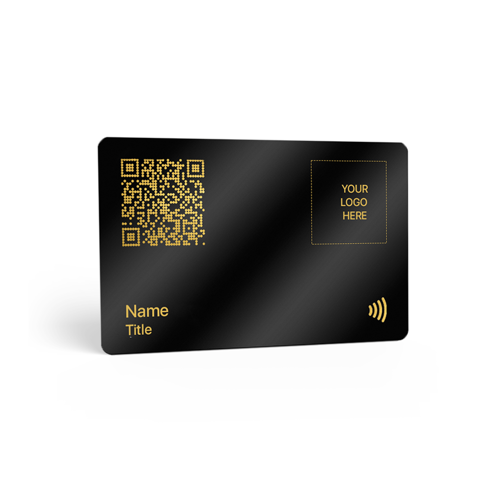 black and gold NFC Digital Business Card
