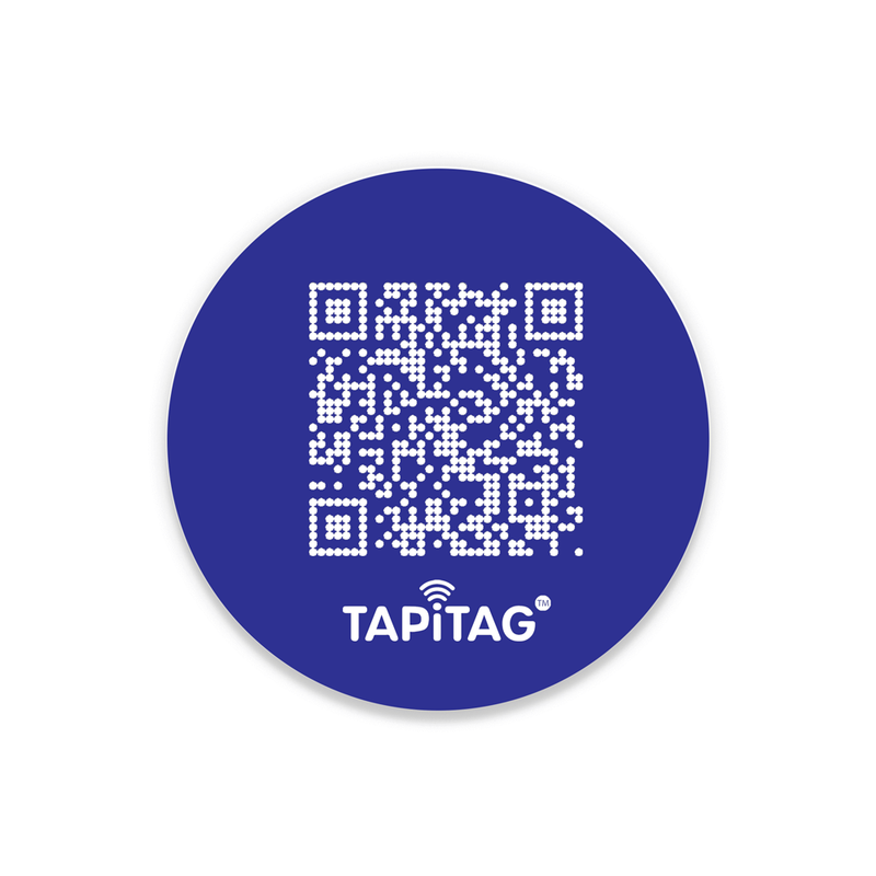 TAPITAG qr nfc slim tag for iphone android blue