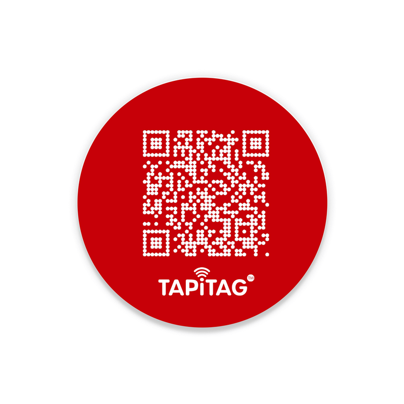 TAPITAG qr nfc slim tag for iphone android red