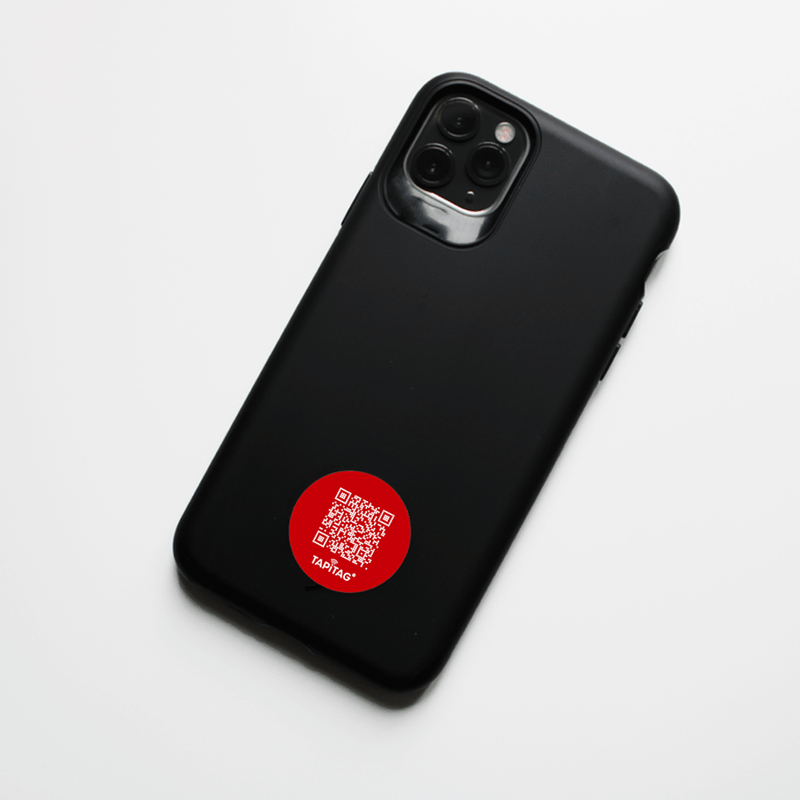 TAPITAG qr nfc slim tag for iphone android red