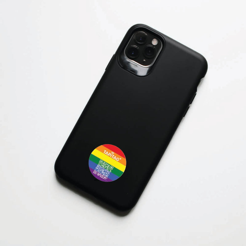 TAPITAG qr nfc slim tag for iphone android pride rainbow