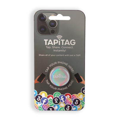 TAPiTAG NFC Tag Black Marble in packaging iphone iOS Android