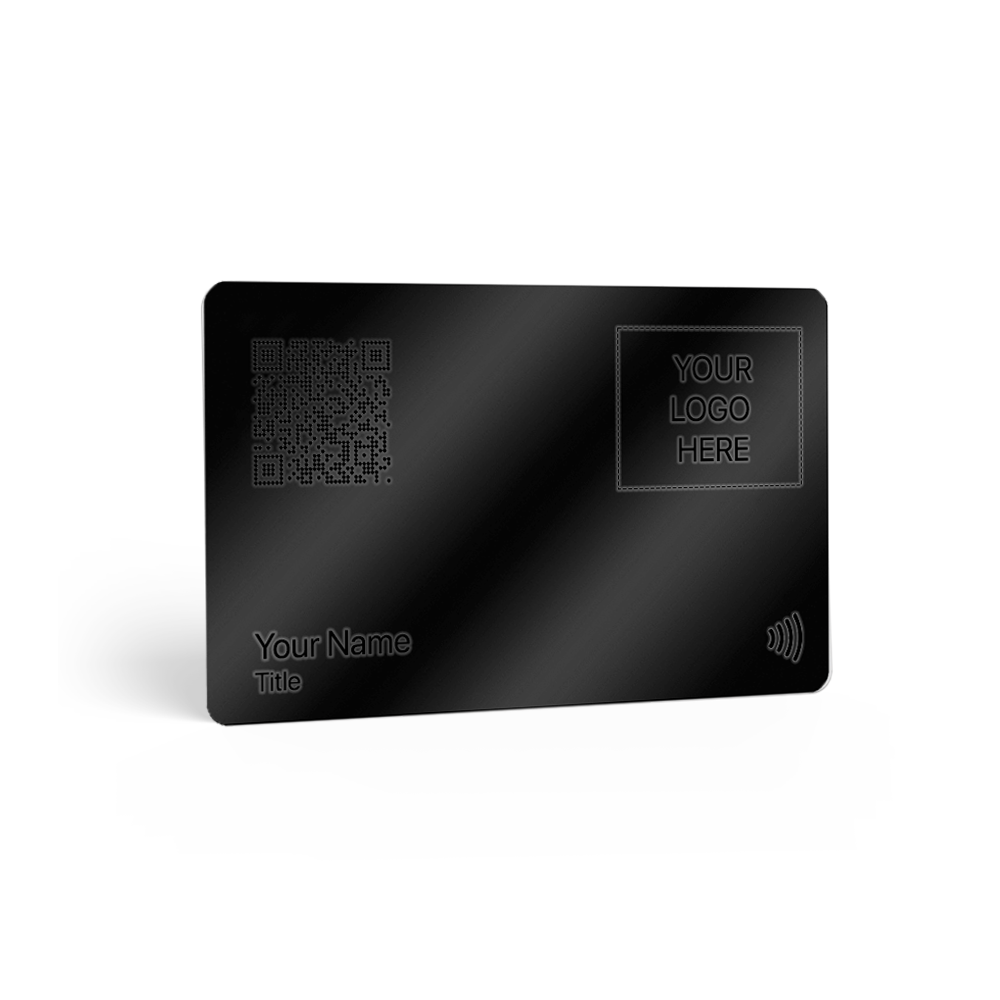 TAPiTAG Black Matte PVC Stealth NFC Business Cards