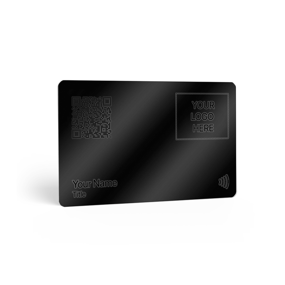 Black stealth print PVC NFC Digital Business Card