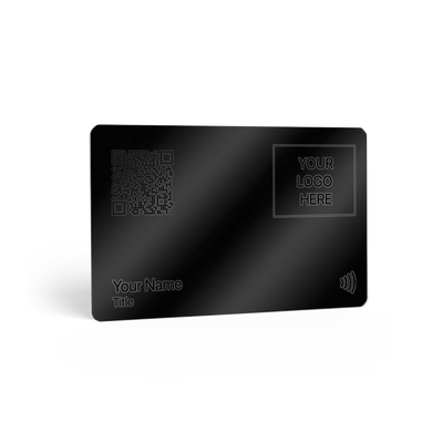 Black stealth print PVC NFC Digital Business Card