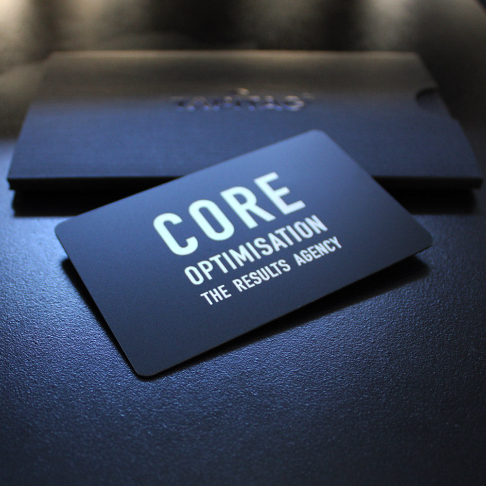Black matte PVC smart business card with custom logo 