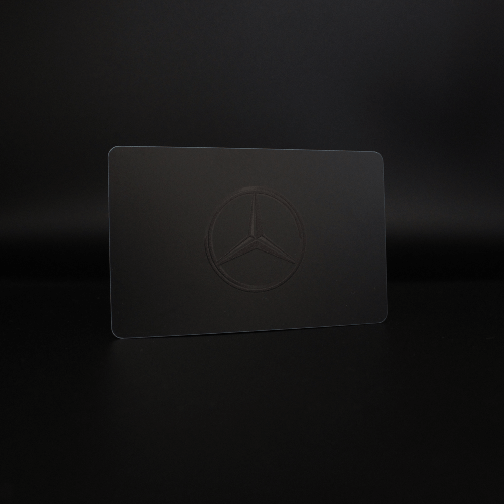 TAPITAG BLACK STEALTH NFC Digital Business Card WITH CUSTOM MERCEDES LOGO