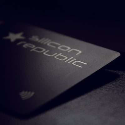 Metal Smart Business Card with premium silver etch finish