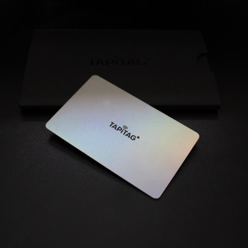 Front of shimmy digital business card TAPiTAG 