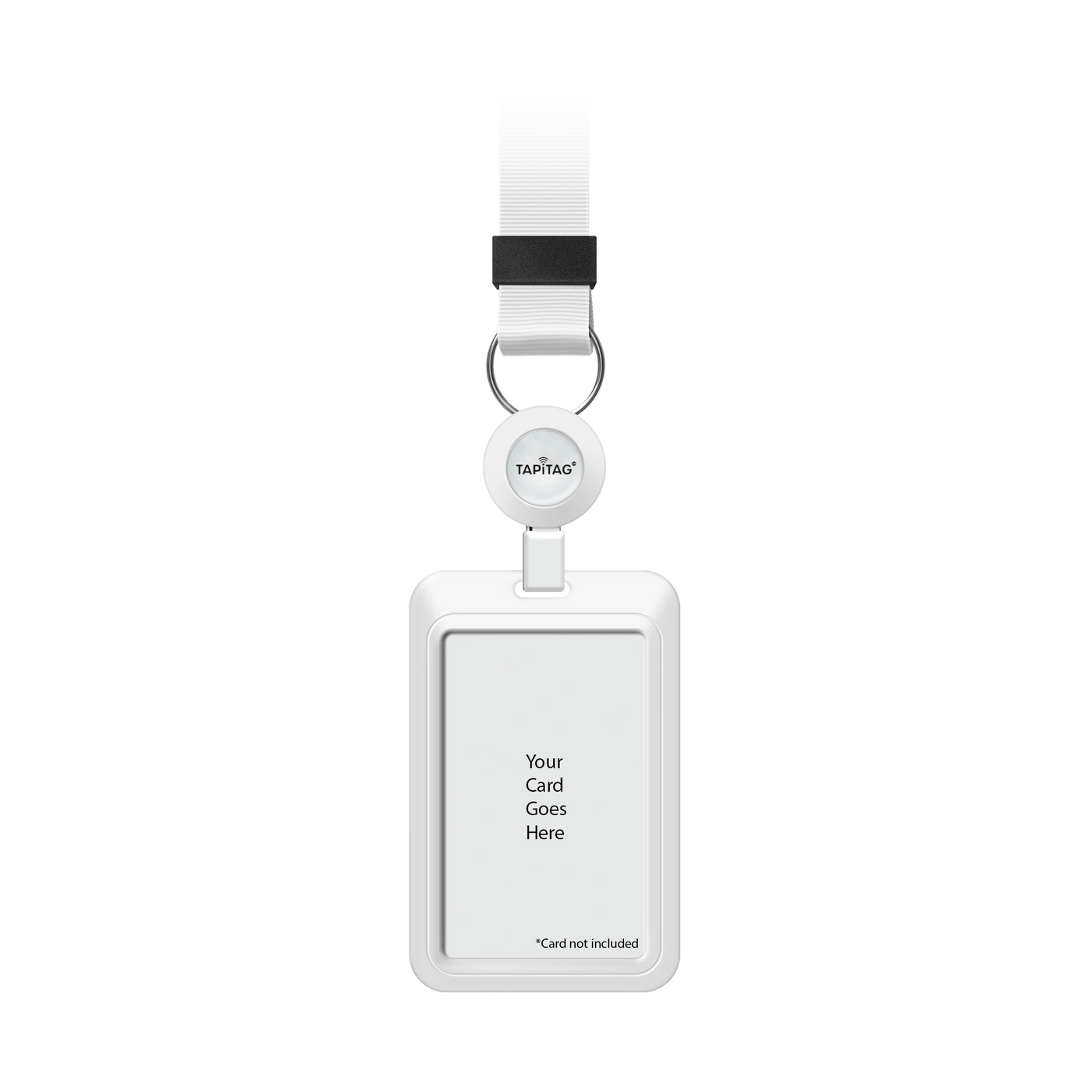 TAPiTAG Lanyard white retractable for NFC-Enabled Digital Business Card