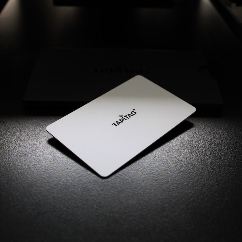 White PVC  digital business card 